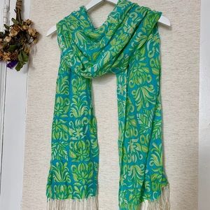 Lilly Pulitzer silk and cashmere scarf